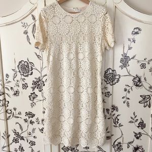 Tory Burch Ivory/Cream Lace Dress, Size 10/Large